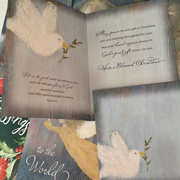 ☘️ 22 Large Christmas card assort 5x7”or 6x8” with matching Eps Biblical quotes - Picture 6 of 7